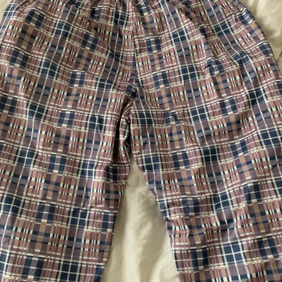 NWT Boutique Plaid silk Joggers - Picture 4 of 4